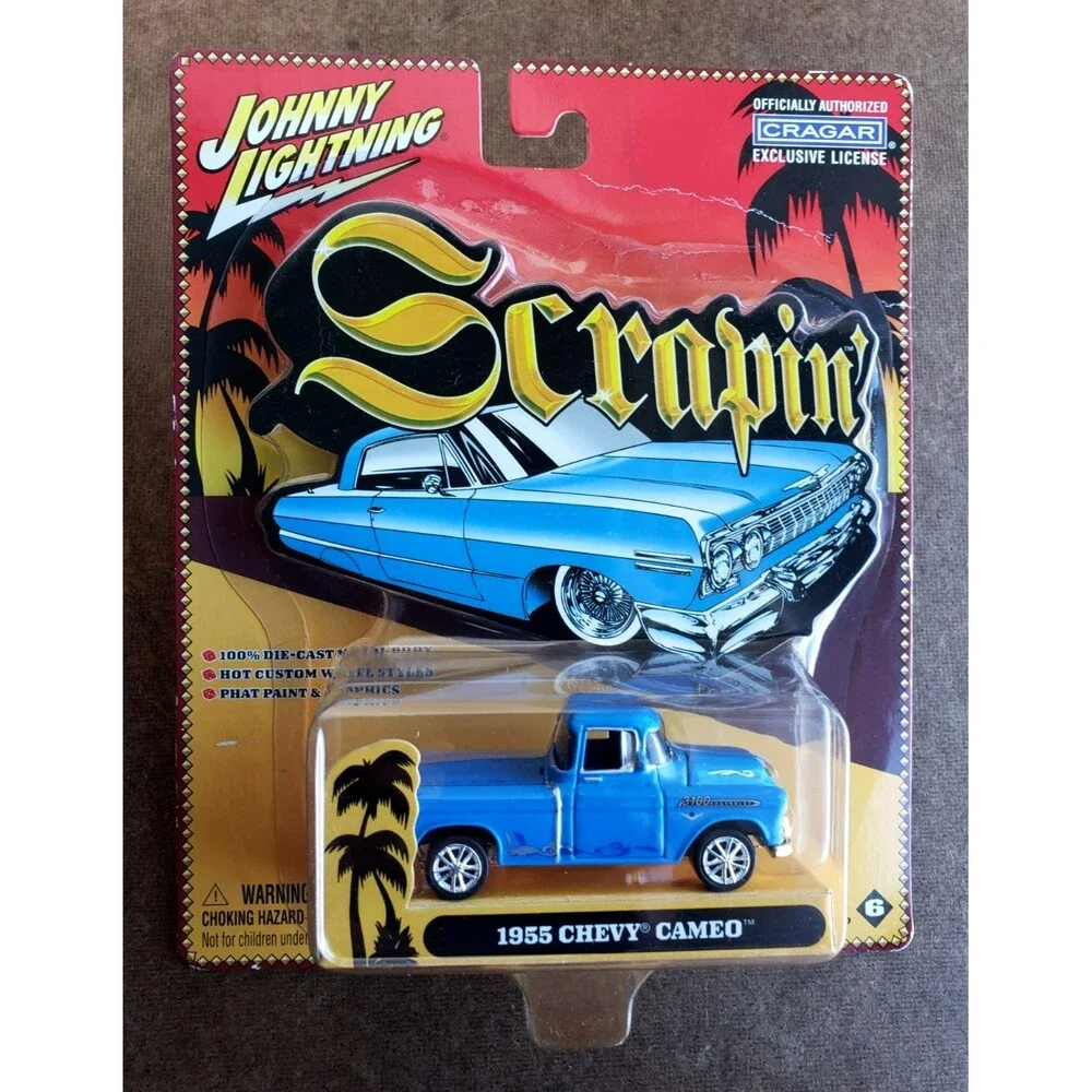 2003 Johnny Lightning 1955 CHEVY CAMEO SCRAPIN’ Blue Chevrolet Pickup Truck 1:64